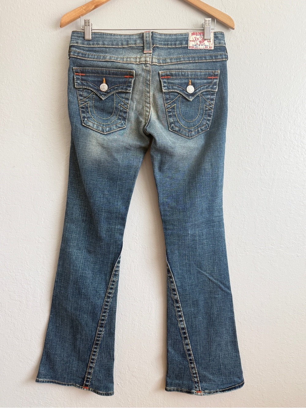 Y2K True Religion Joey Low Rise Flare Twisted Seam Jeans 27